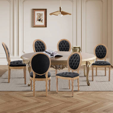 Louis dining table and best sale 6 chairs